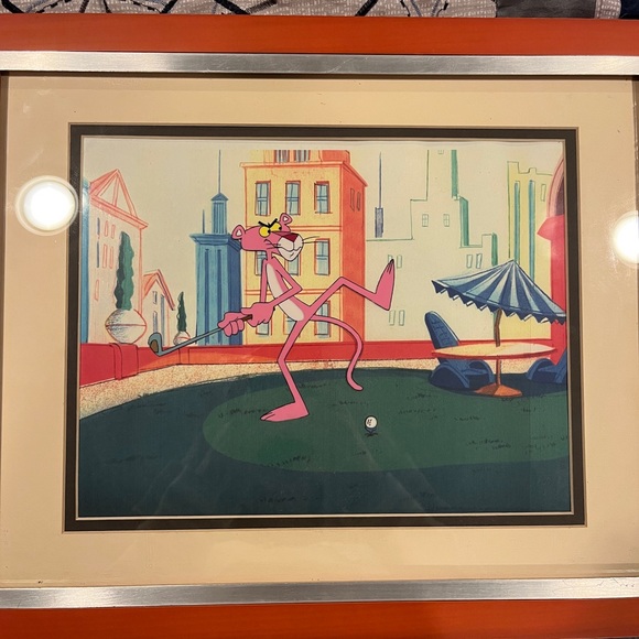 Framed RARE PINK PANTHER PHOTO - Picture 4 of 4